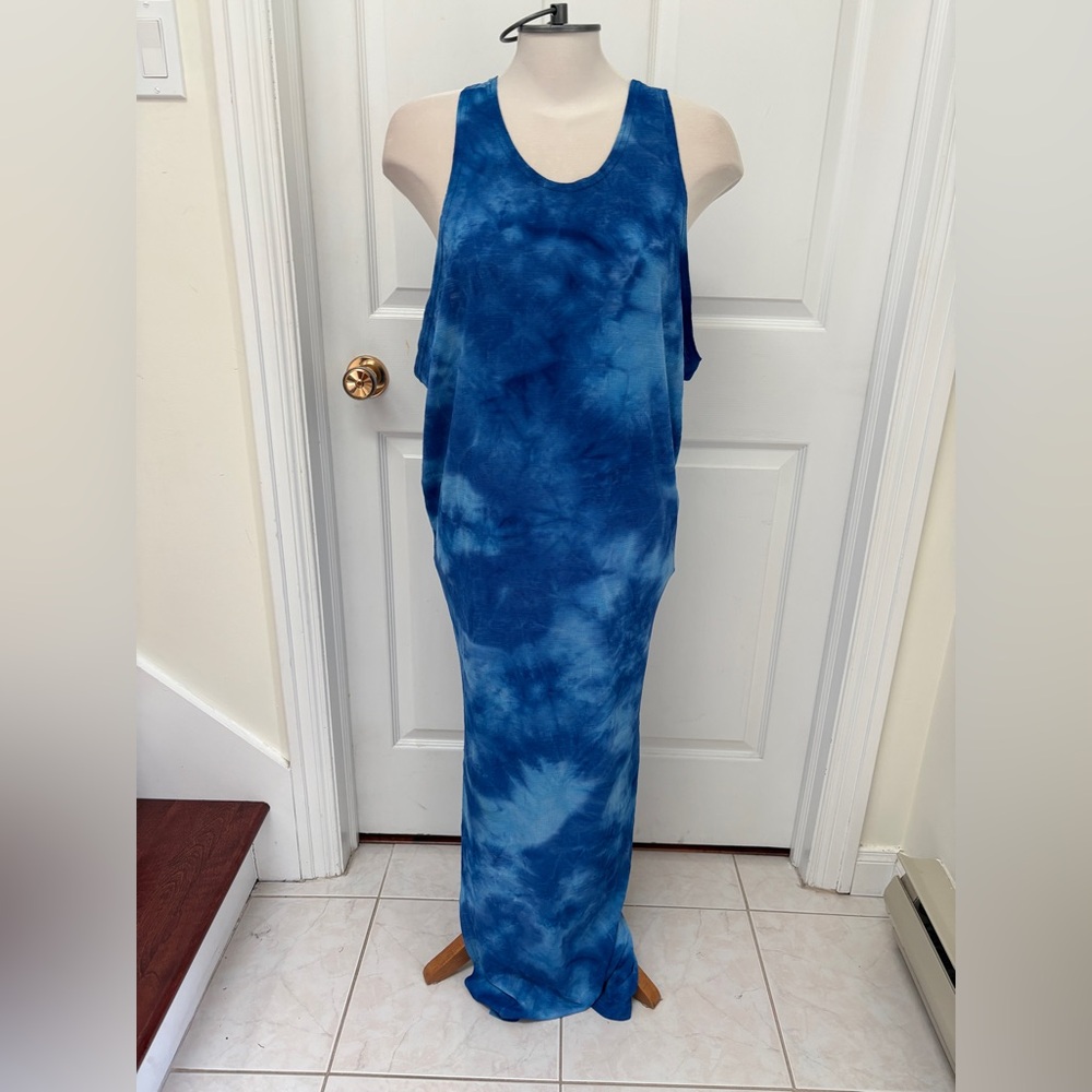 Cover Me Blue Tie-Dye Maxi Dress ladies large